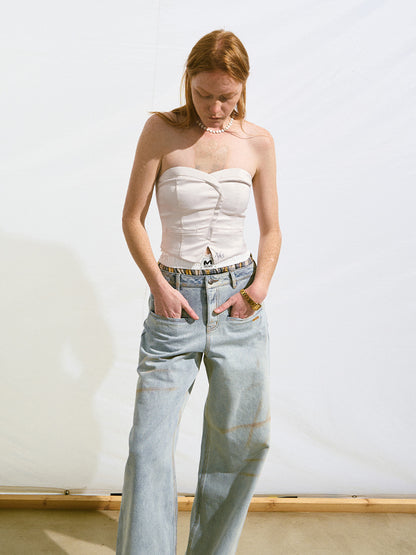 One-Strap Slim Fit Bustier Cami