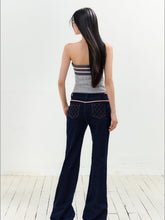 Micro-flare Tweed Low-waist Trousers - CHINASQUAD