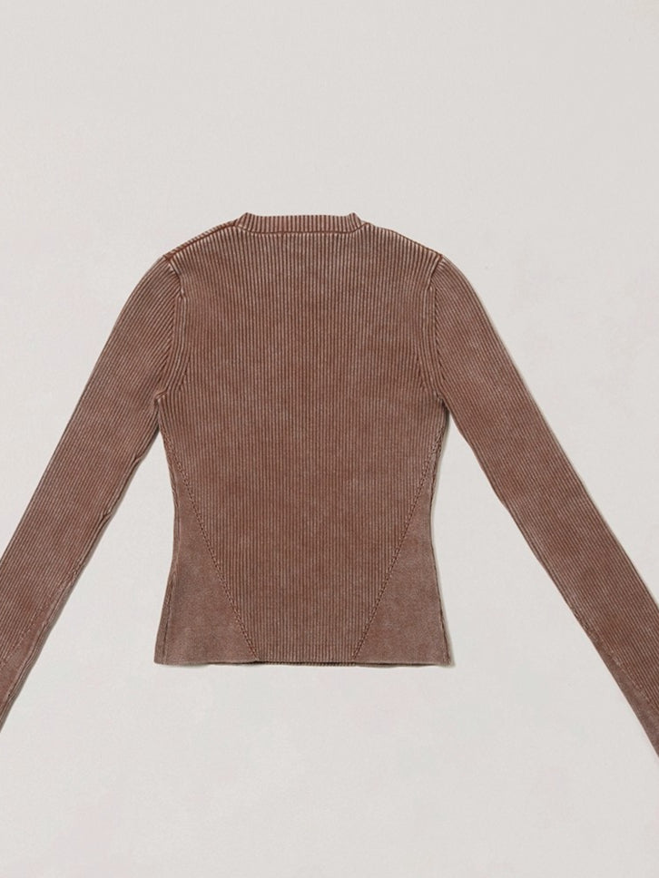 Wild Retro Long-Sleeve Knit Crewneck