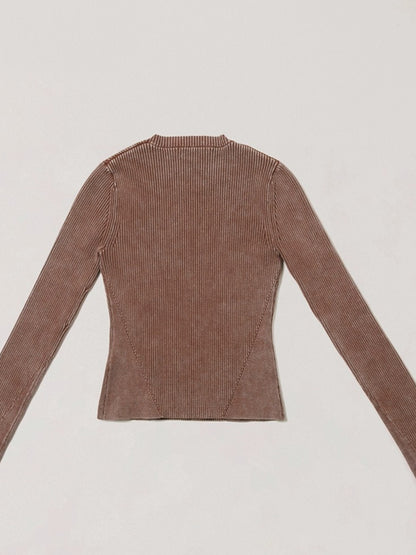 Wild Retro Long-Sleeve Knit Crewneck