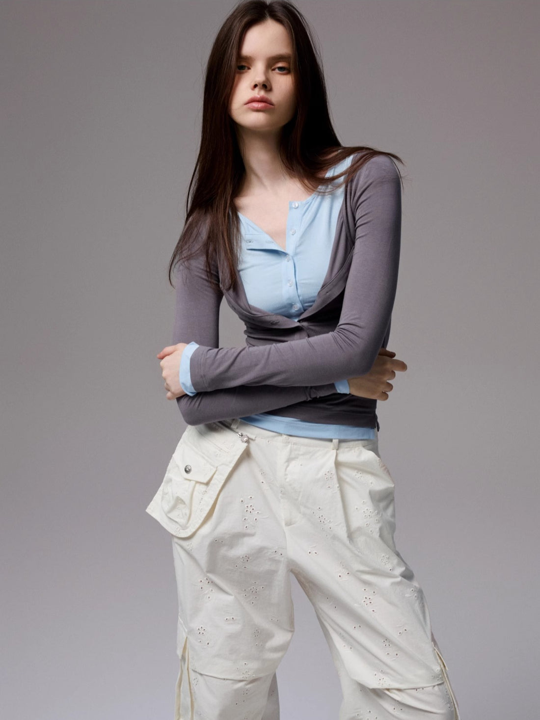 Colorblock Henry Cardigans