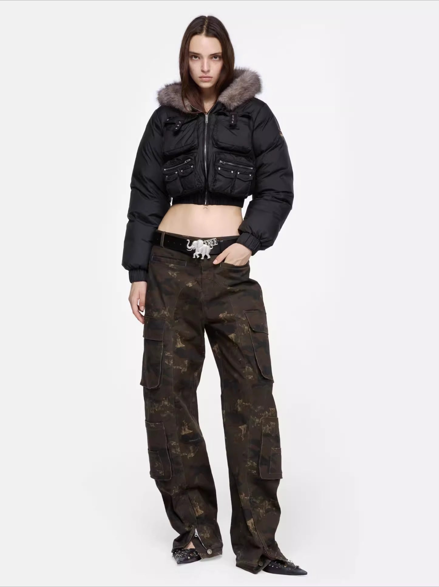 Structured Pocket Down Jacket