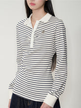 Striped Polo Long-Sleeve T-shirt - CHINASQUAD