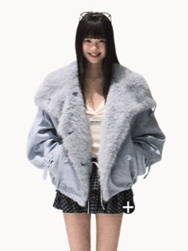 Fur-Collar Winter Parka Jacket