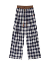 Lazy Plaid Wide-Leg Casual Pants - CHINASQUAD