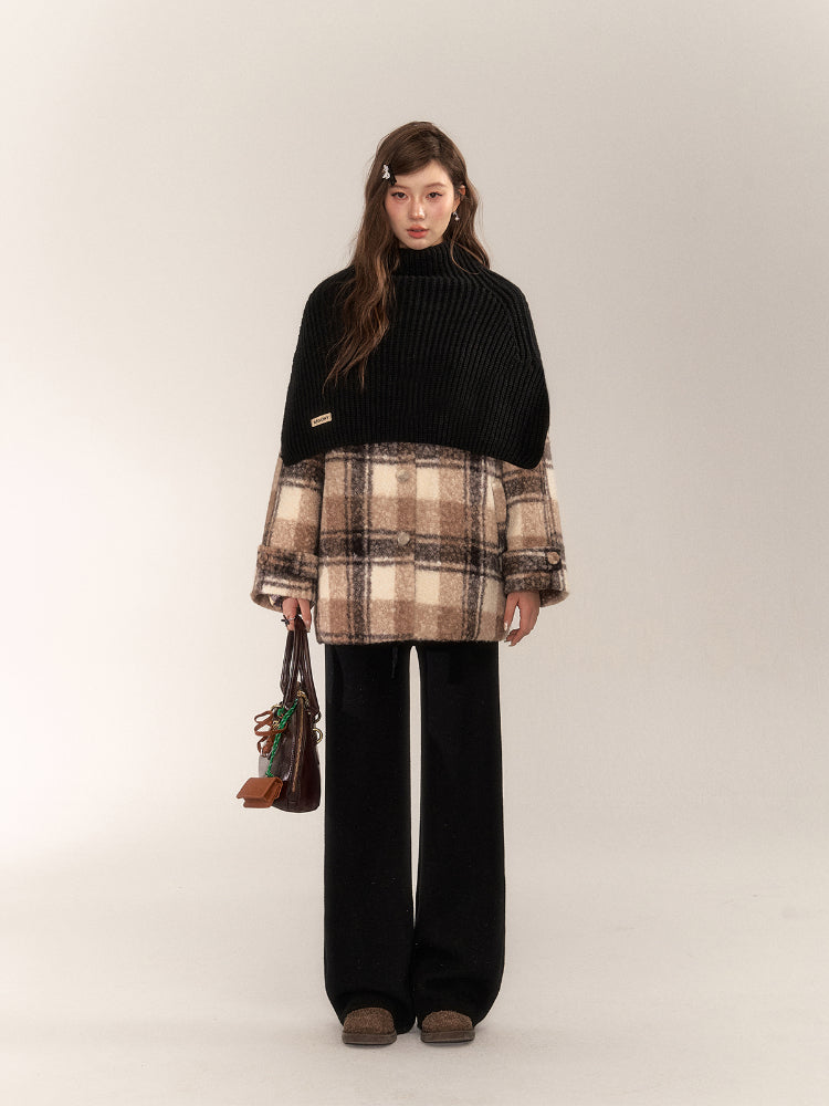 Plaid Lamb Wool Jacket