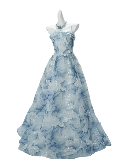 Ethereal Blue Yike Cloudwave Couture Gown