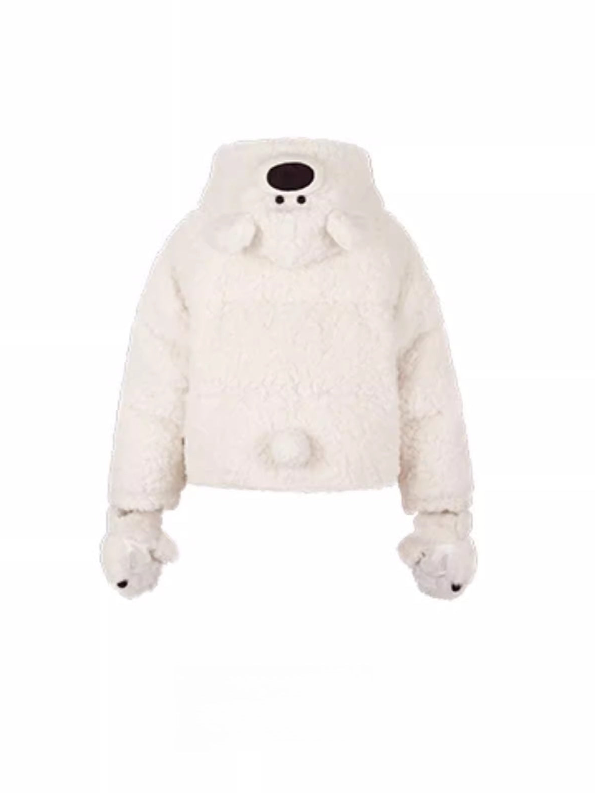 Convertible Plush Teddy Down Jacket