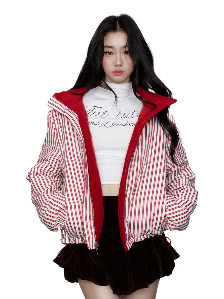 Letter Rhinestone Half-High Collar Base Shirt - CHINASQUAD