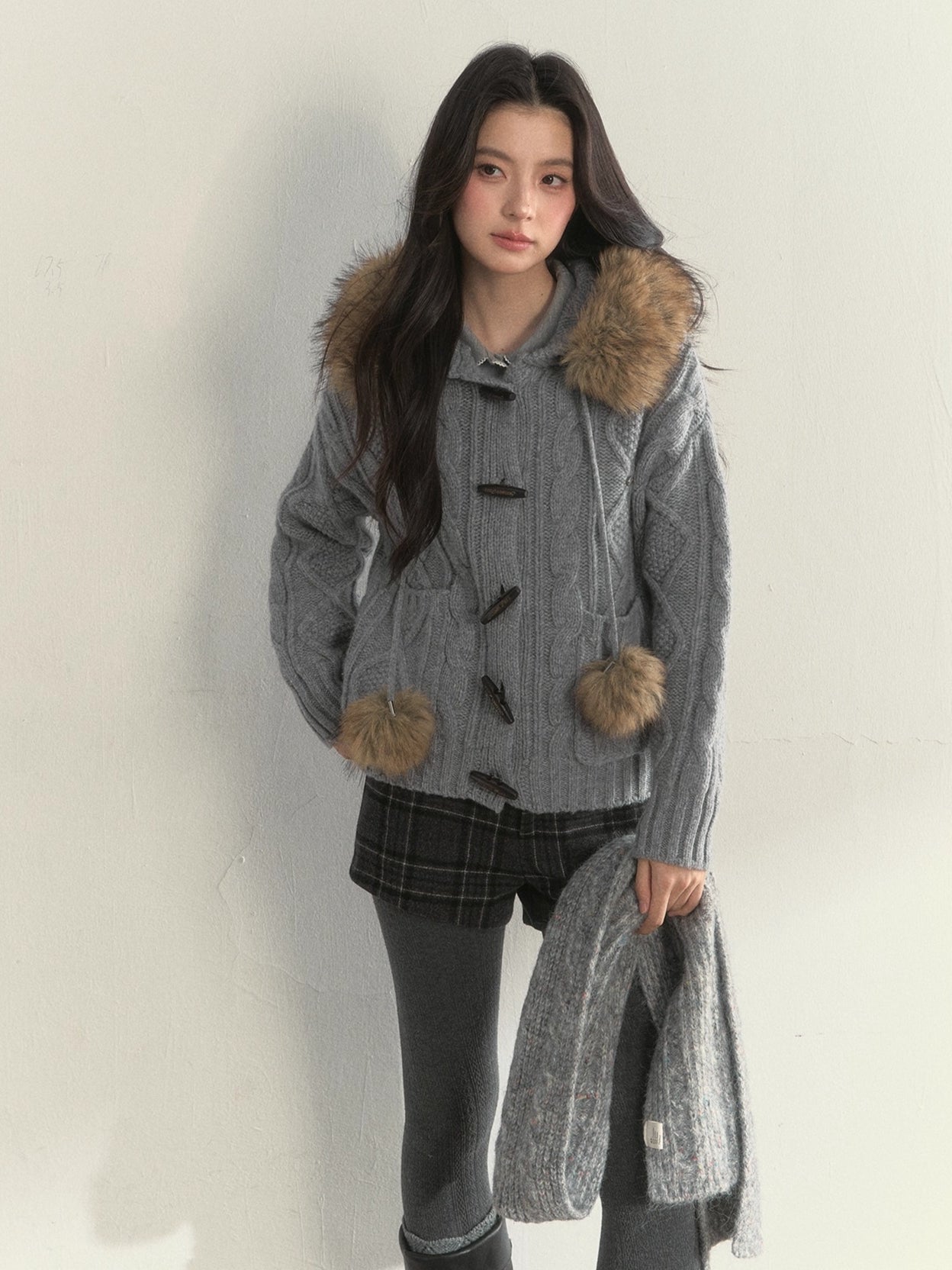 Textured Cable-Knit Wool Sweater