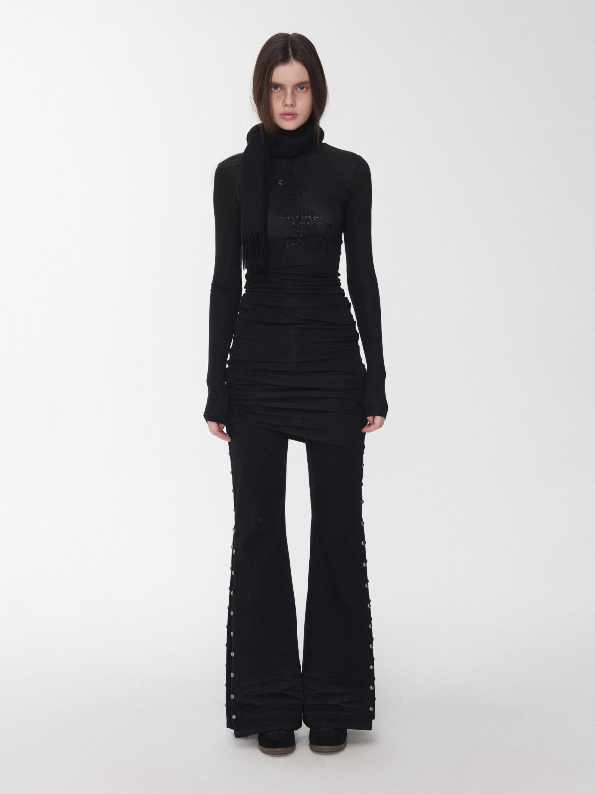 Crystal-Embellished Turtleneck