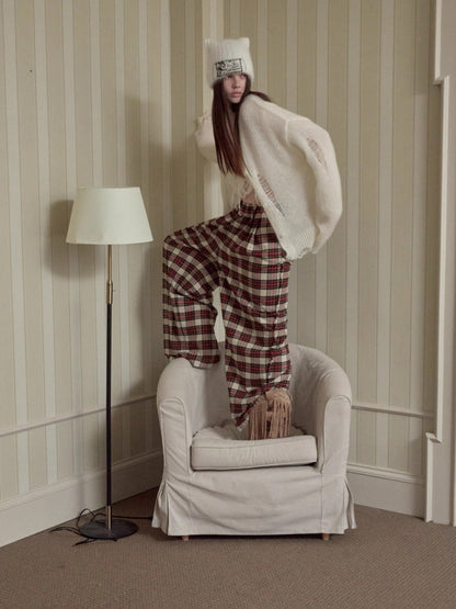 Mohair Star Cutout Slouchy Knit Cardigan