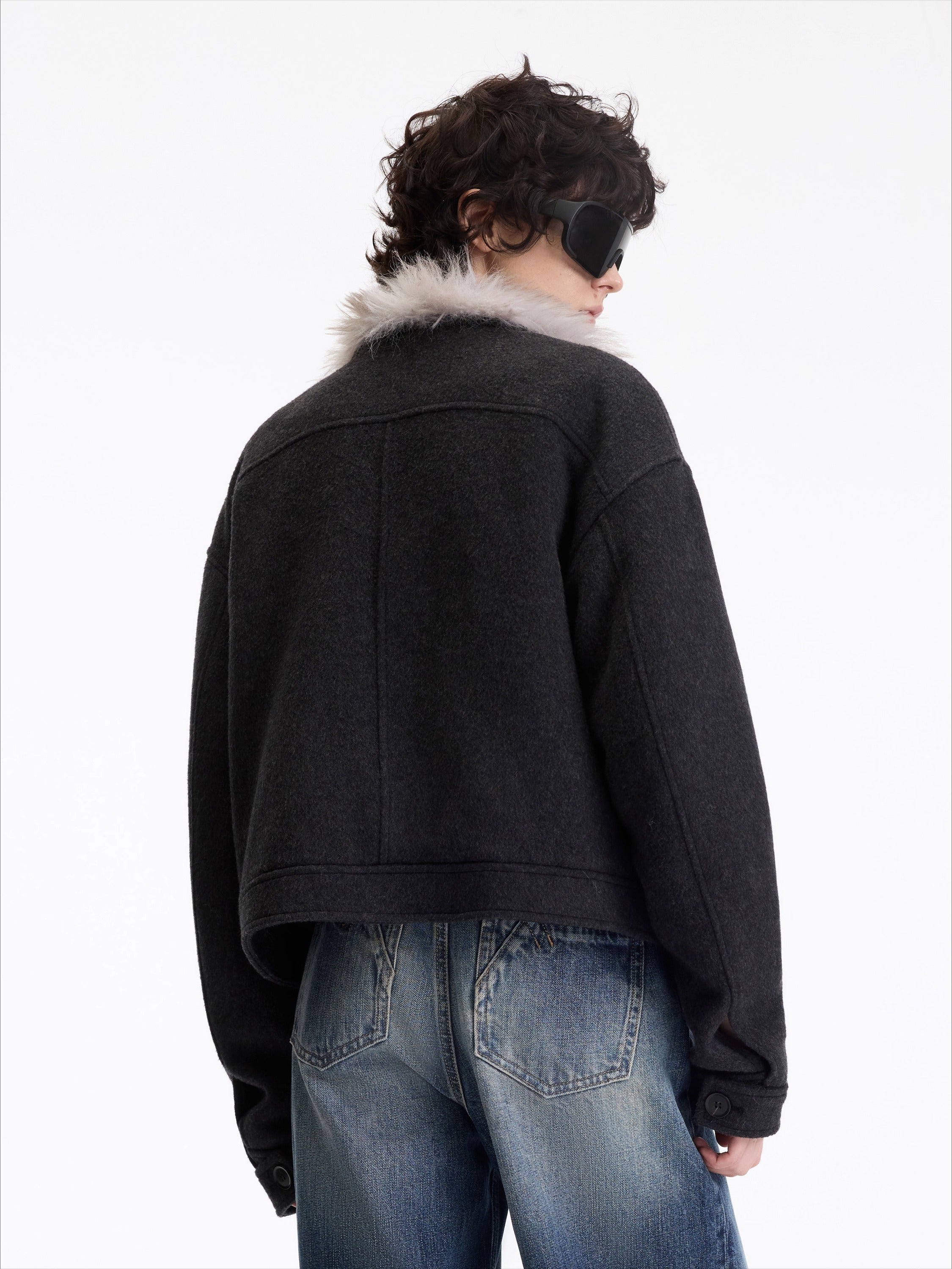 Wool-Blend Quilted Plush Jacket