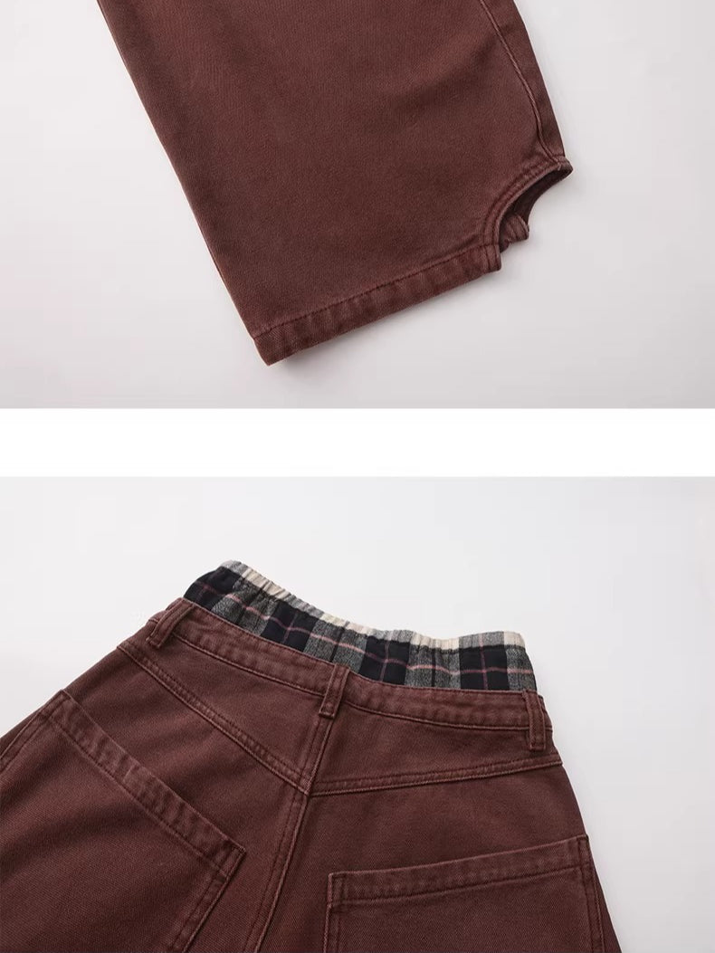 Spray-Wash Panelled Brushed Cargo Pants