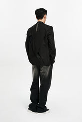 Hollow Out Single-Breasted Suit Jacket - CHINASQUAD