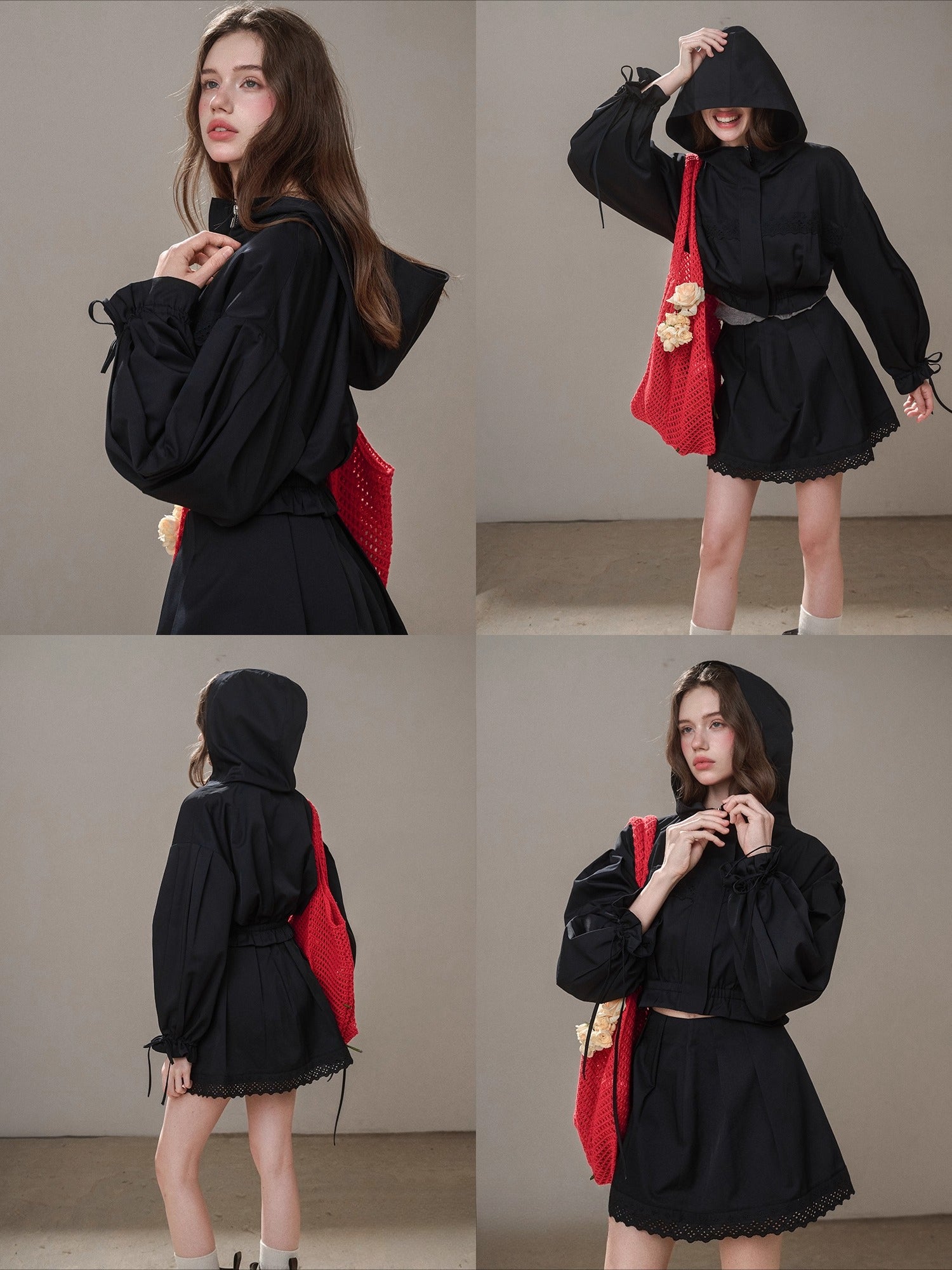 “Reading Time” Cotton Trench &amp; Skirt Set