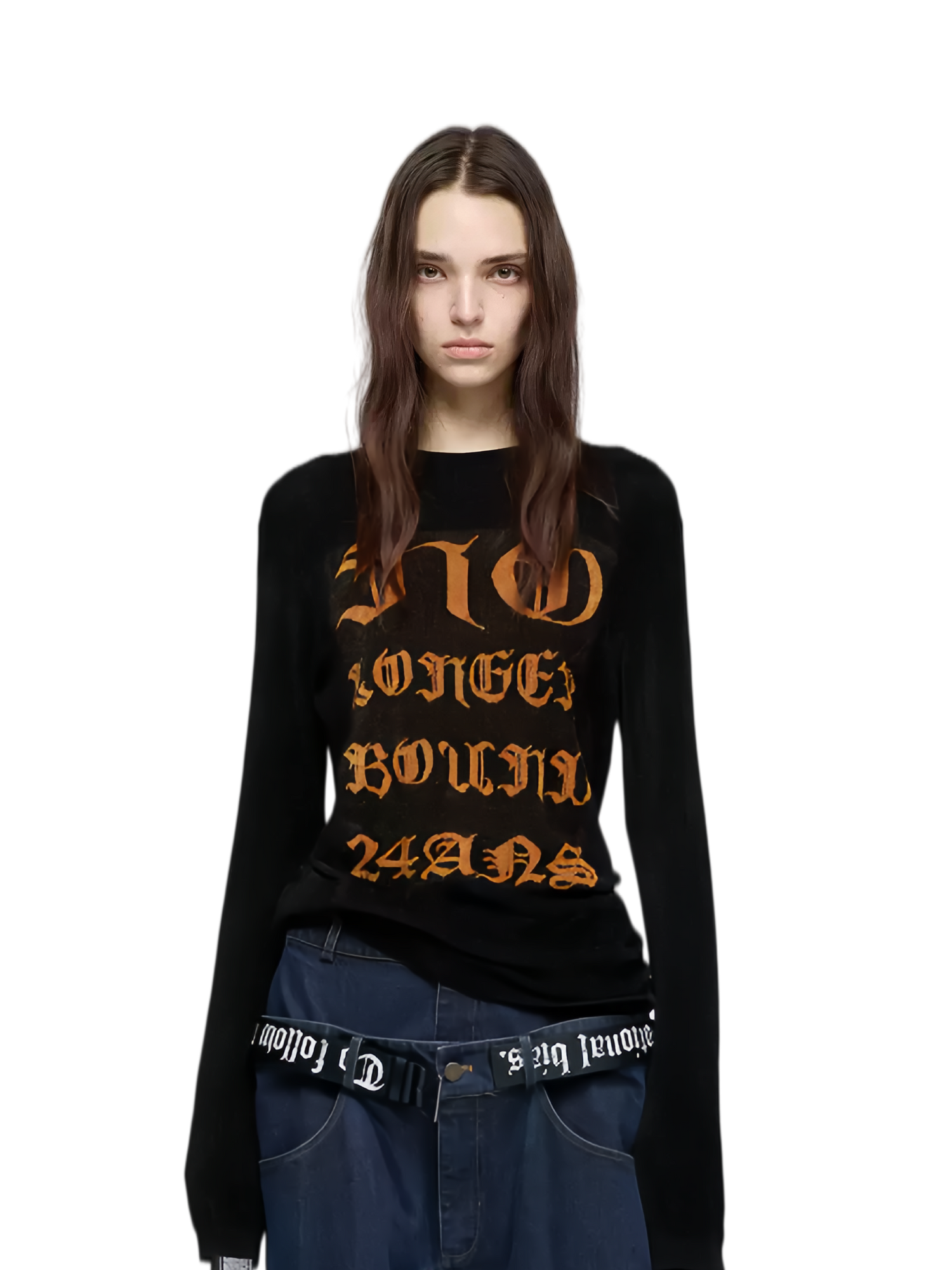 Graphic Knit Long-Sleeve Crewneck