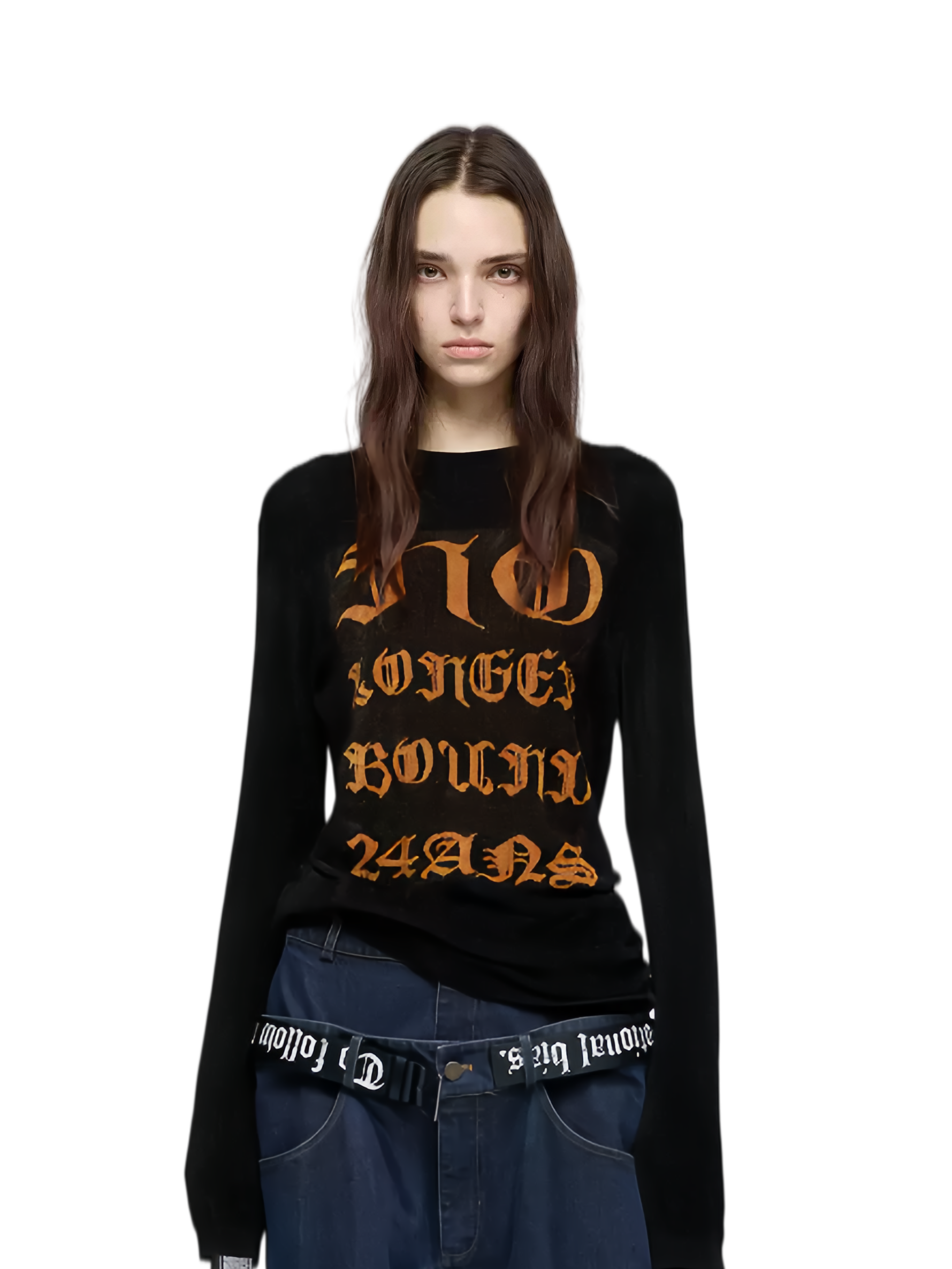 Graphic Knit Long-Sleeve Crewneck
