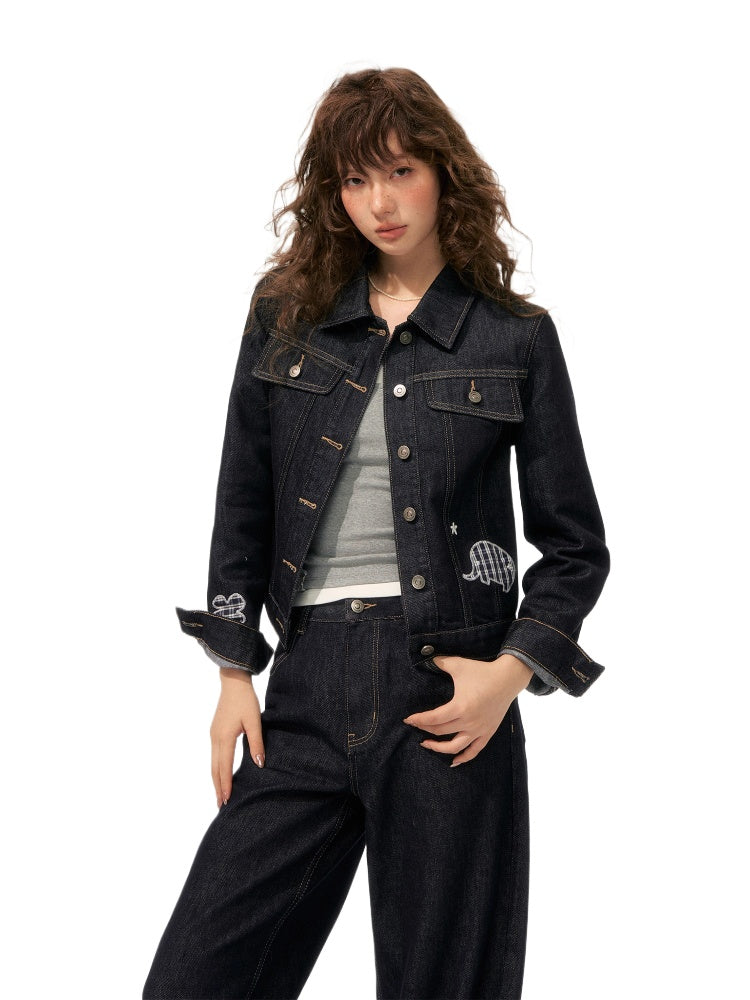 Embroidery Retro Denim Jacket