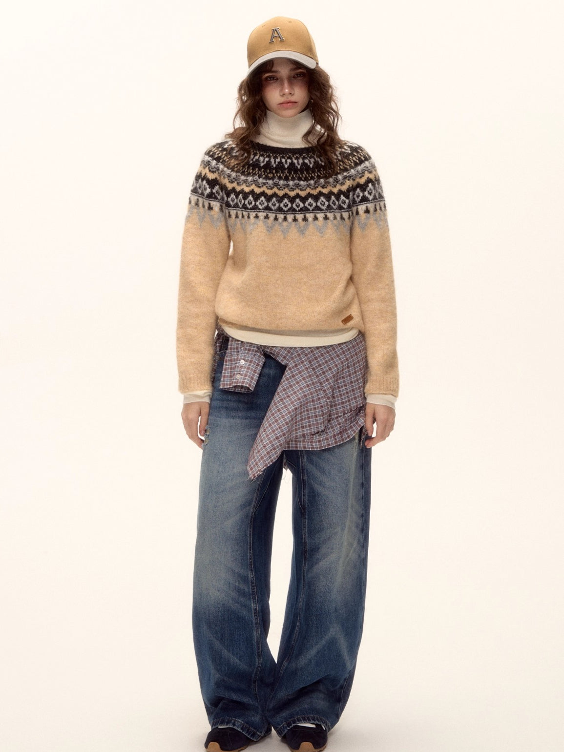 Wool-Blend Fair Isle Knit Sweater
