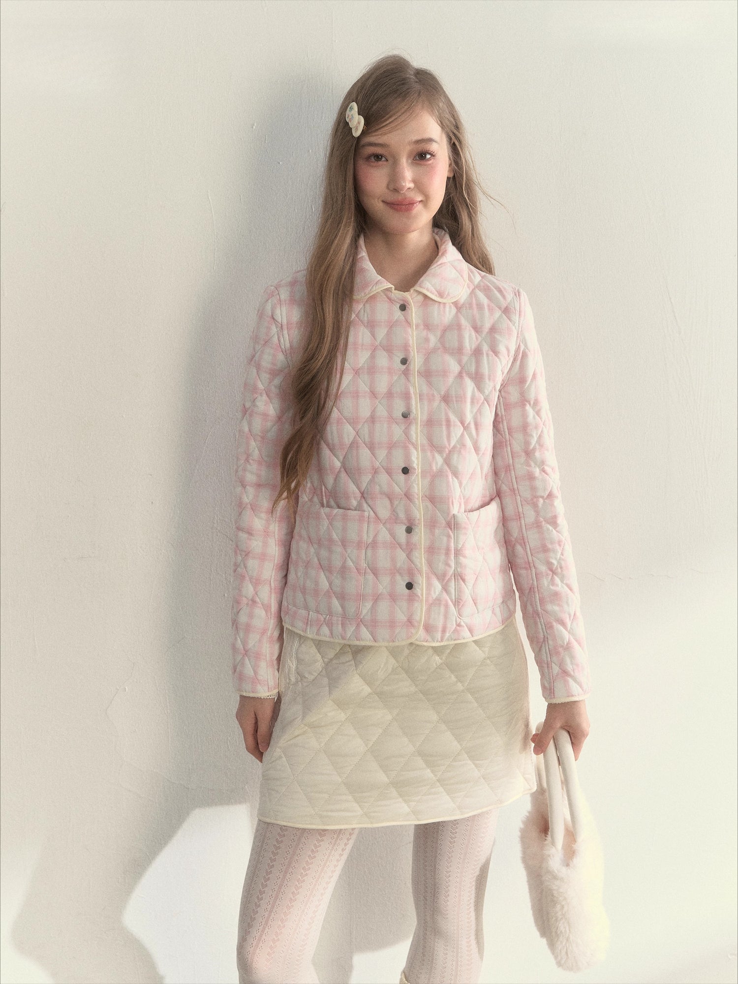 Reversible Quilted Doll Collar Jacket &amp; Skirt Set