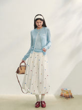 Lace Trimmed Crew Neck Knitted Cardigan Set - CHINASQUAD