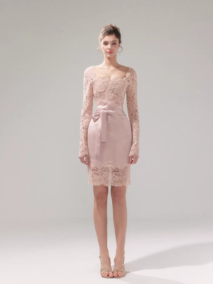 Square-Neck Slim-Fit Bodycon Dress