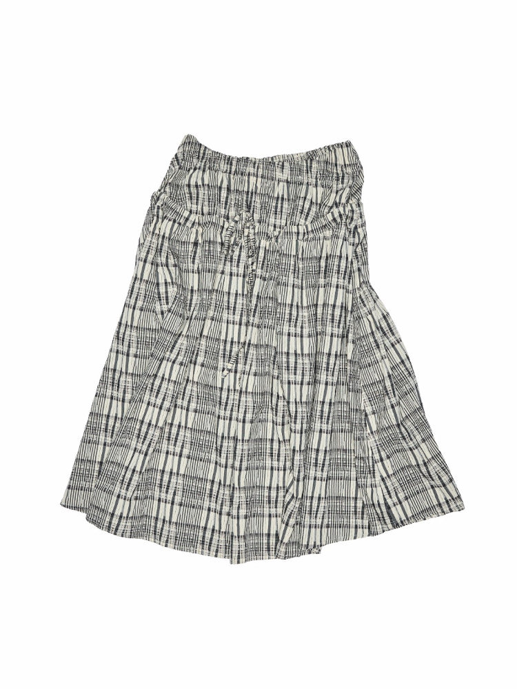 Plaid Halter Neck Backless Tank Top &amp; Midi Skirt Set - CHINASQUAD