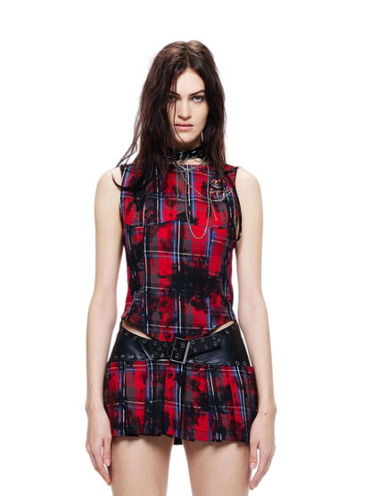 Deconstructed Plaid Two-Piece Set