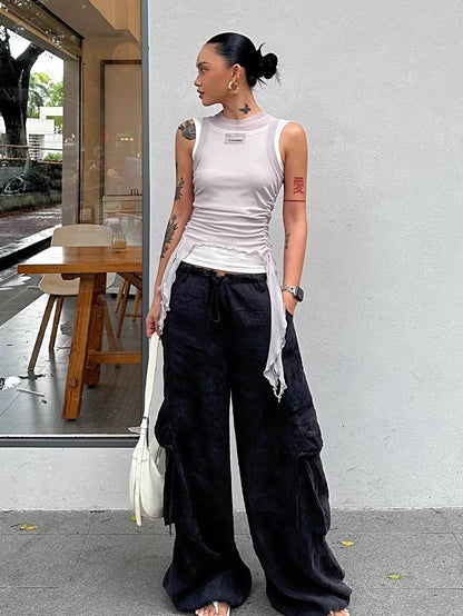 Relaxed TENCEL™ Wide-Leg Utility Pants