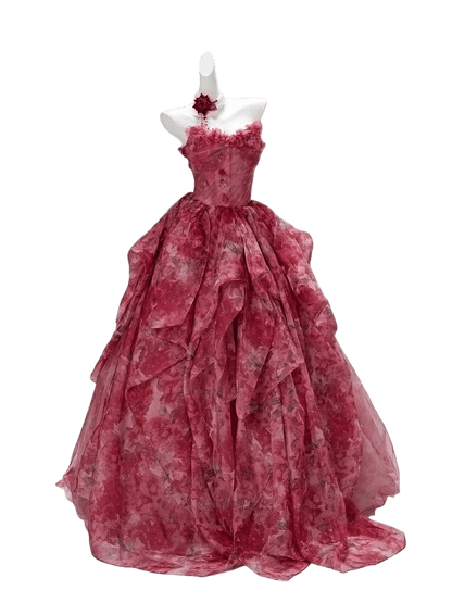 True Crimson Reverie Couture Gown