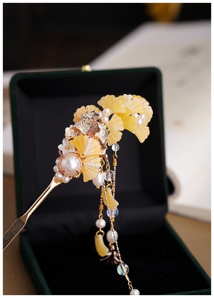 Tassel Ginkgo Hanfu Hairpin