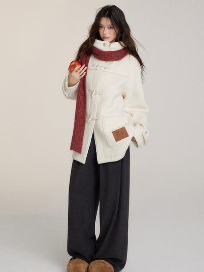 Preppy Plaid Shearling Coat