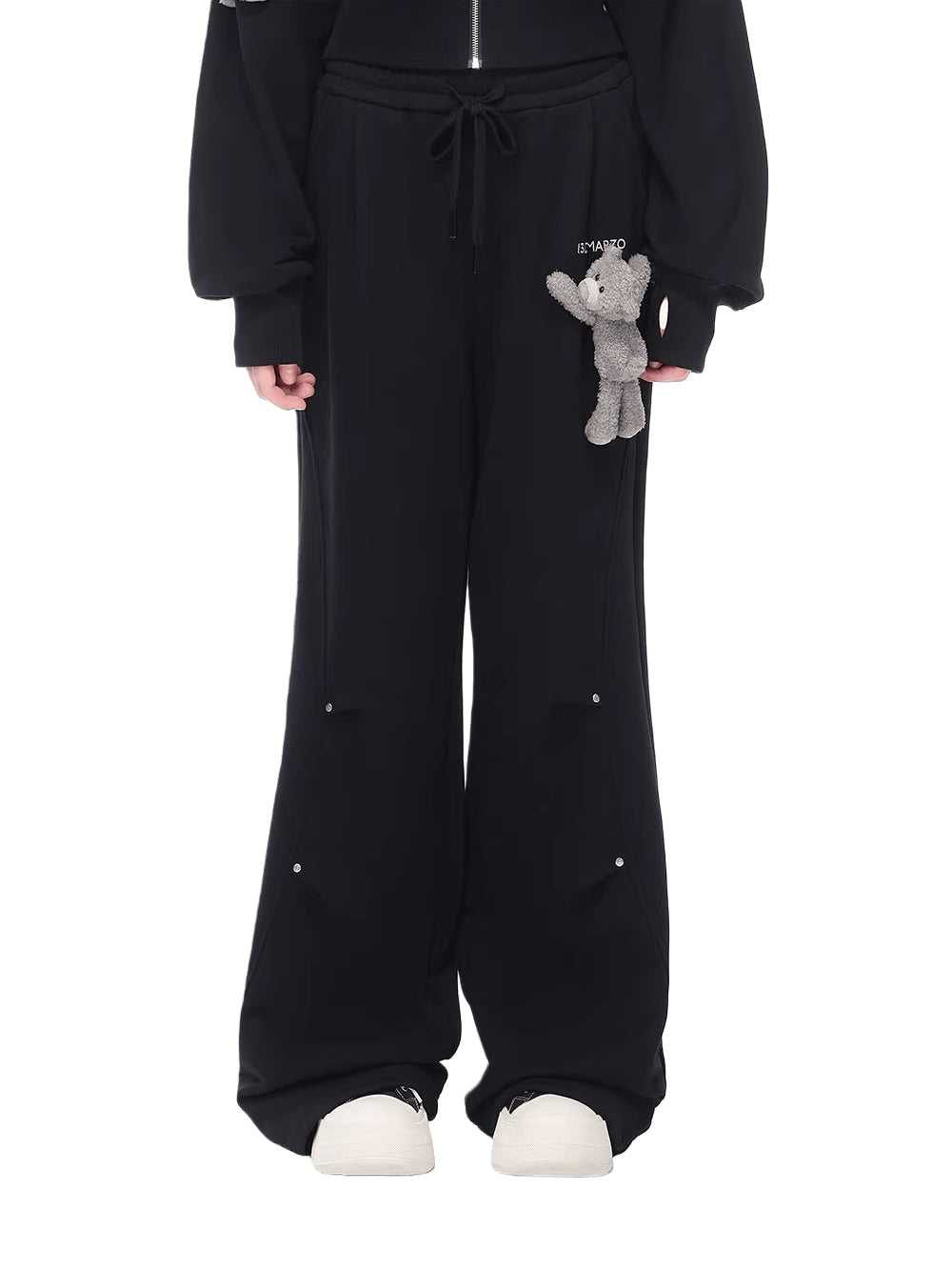 Panel-Structured Wide-Leg Lounge Pants