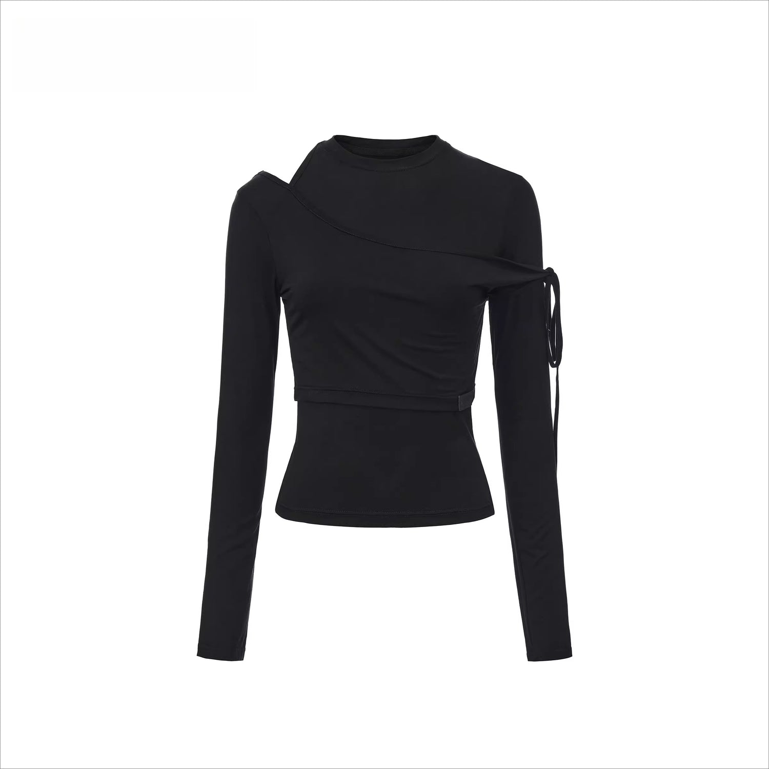 Faux Two-Piece Slim-Fit Long-Sleeve