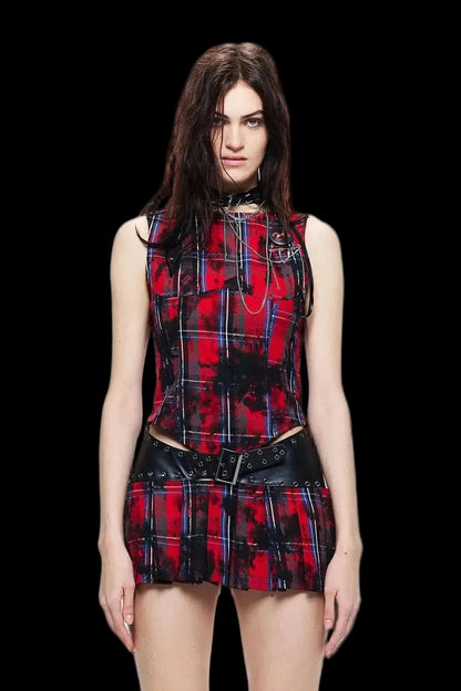 Deconstructed Plaid Two-Piece Set