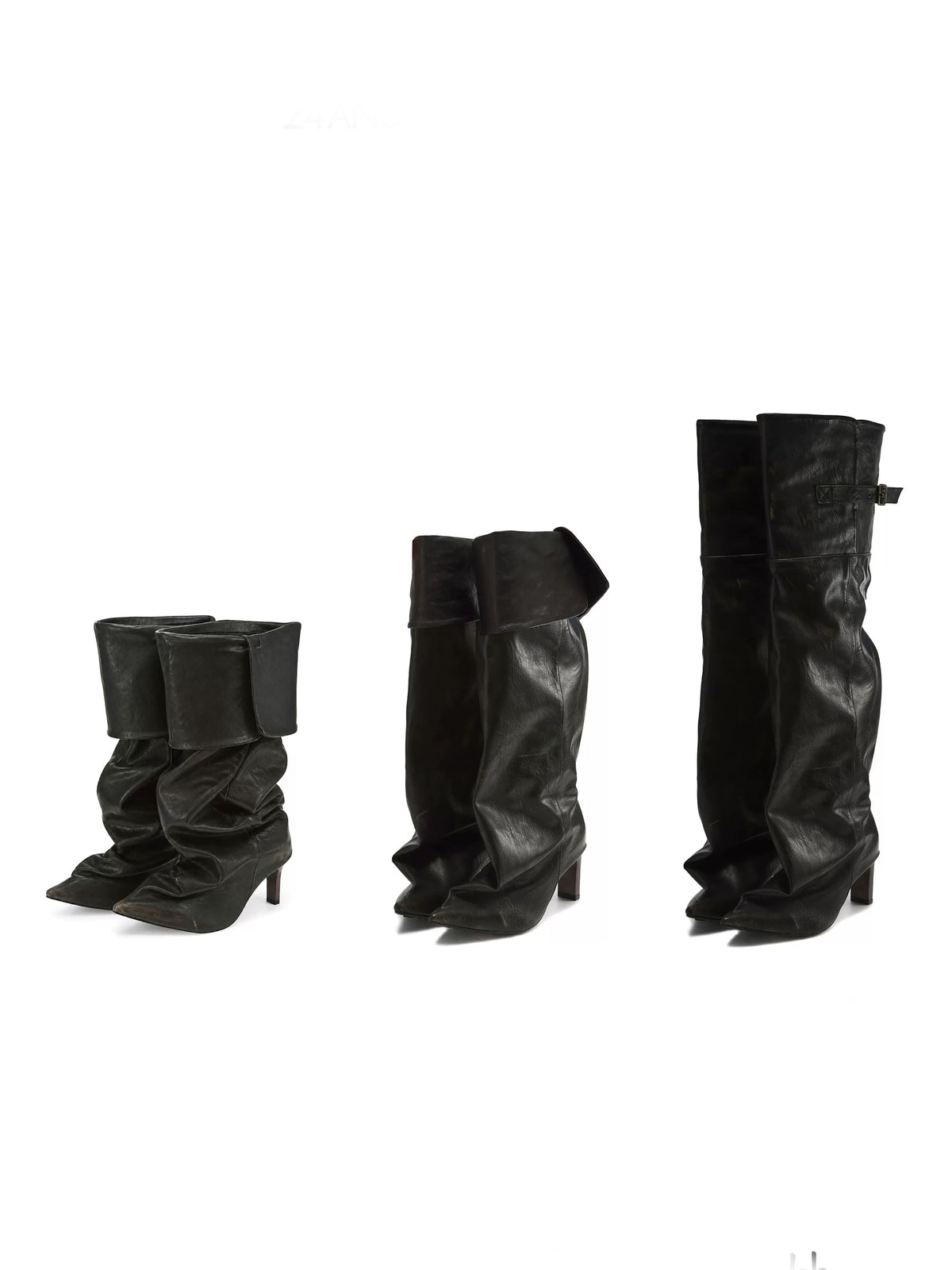 Slouch-Stiefel mit spitzer Zehenpartie