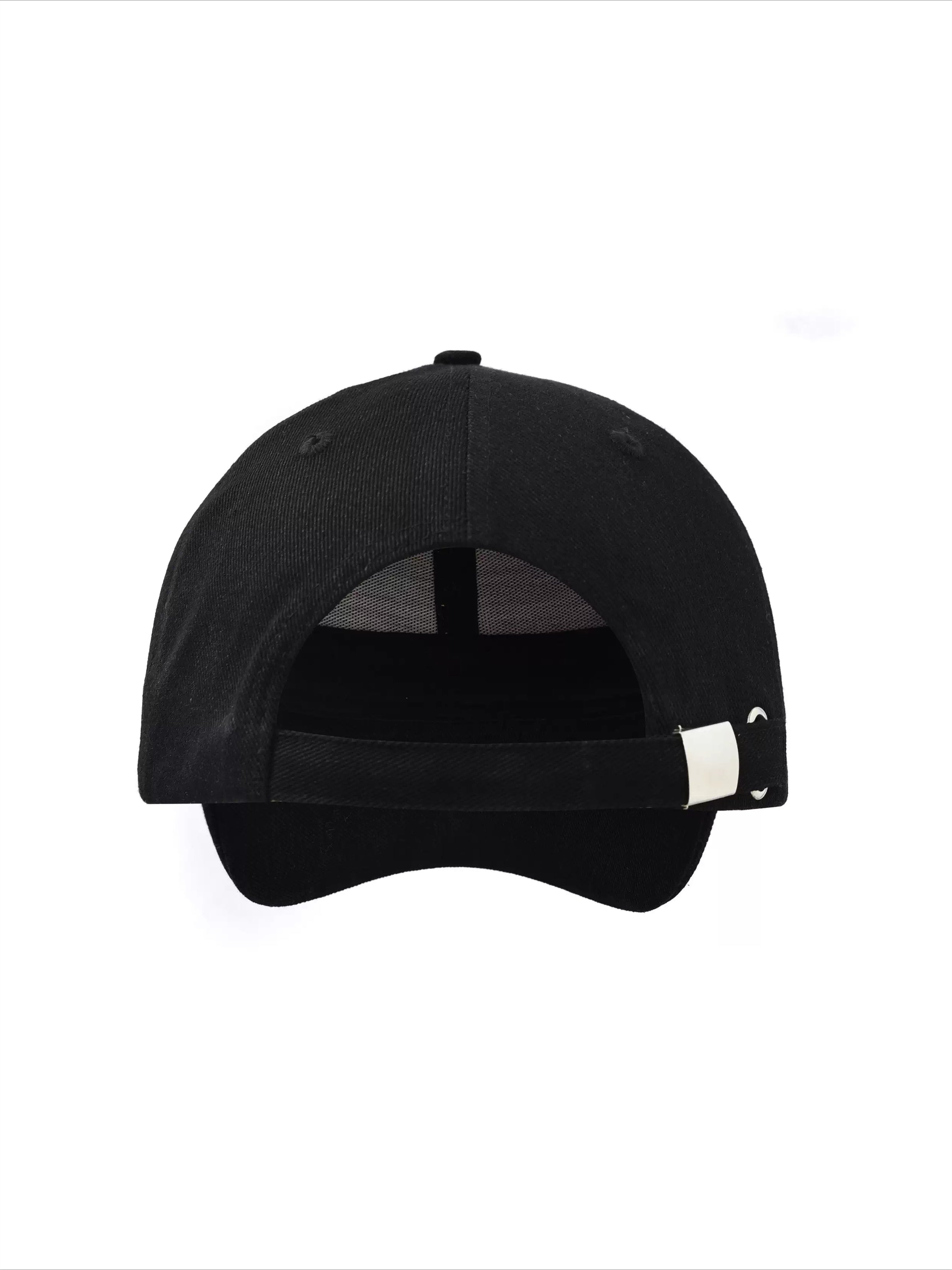 Heavy Embroidered Graphic Denim Baseball Cap