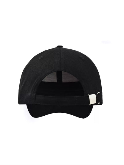 Heavy Embroidered Graphic Denim Baseball Cap