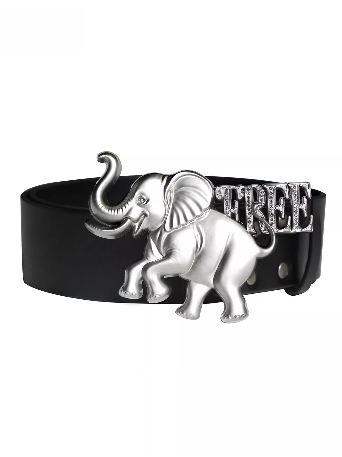 Elephant Symbol Freedom Metal Belt