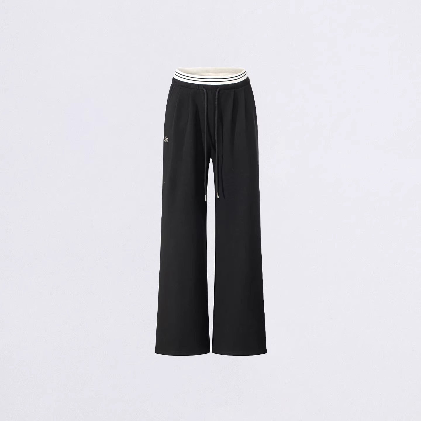 Layered-Effect Panelled Wide-Leg Pants