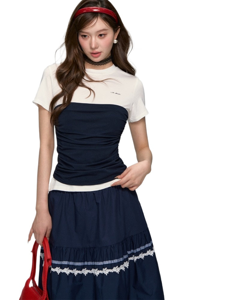  Layered Illusion Fitted T-shirt