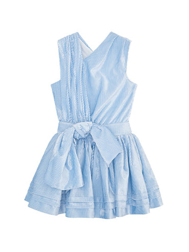 Asymmetrical Pleated Mini Dress