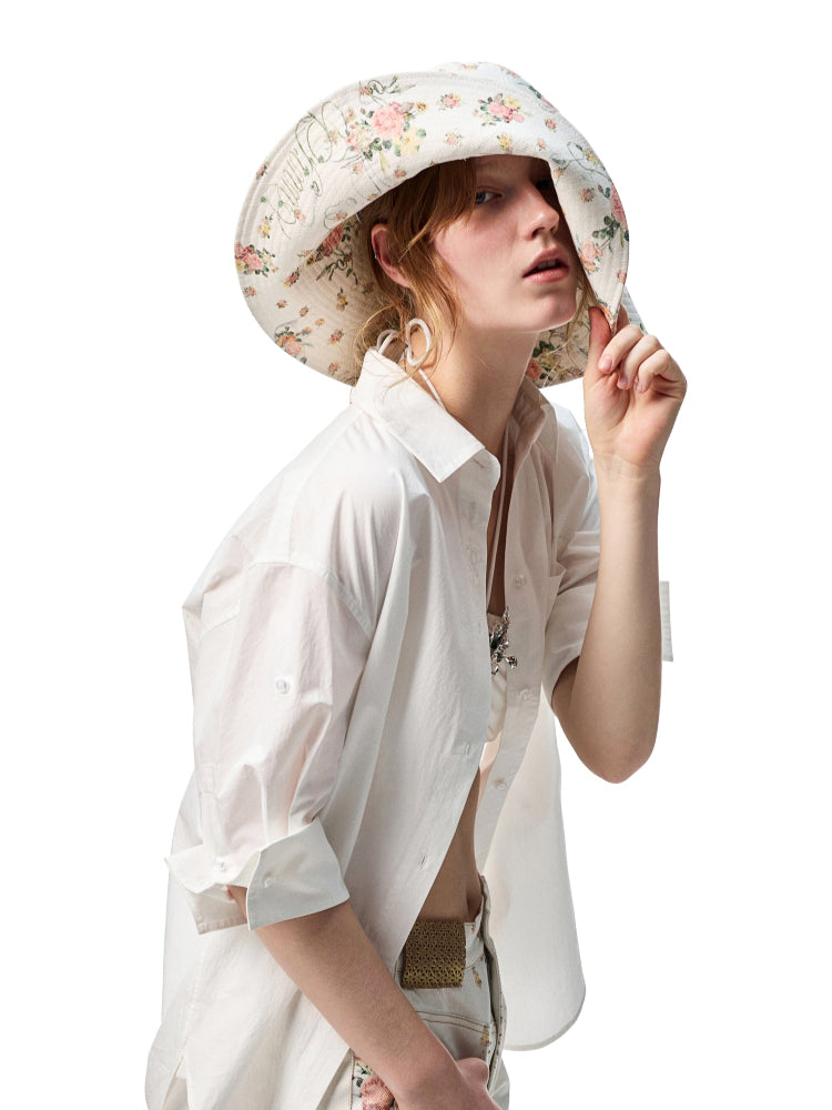 Mid Sleeve Loose-fit Shirt &amp; Skirt Set