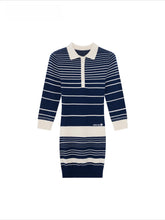 Striped Wool-Blend Knit Midi Dress - CHINASQUAD