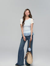 Two-piece Ruffled Bottoming Top - CHINASQUAD