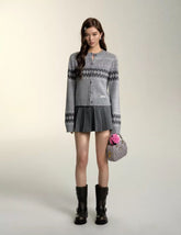 Black & Gray Cardigan Sweater - CHINASQUAD