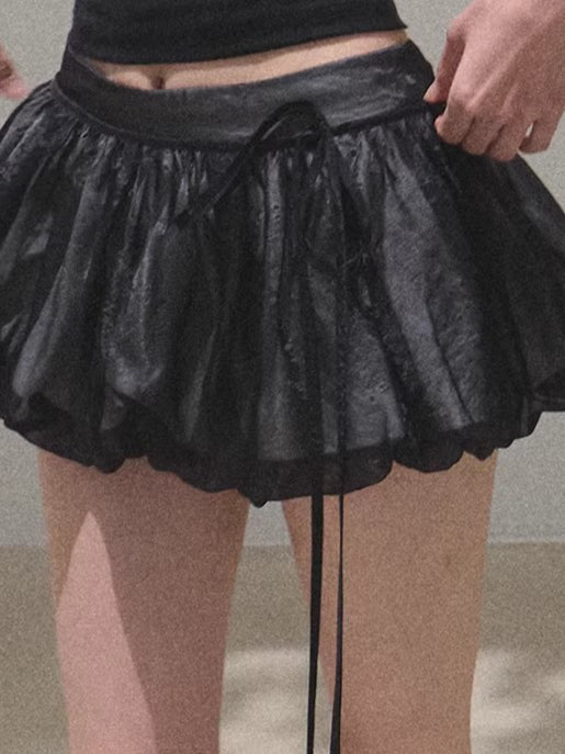 Detachable Floral Cutout Double-Layer Skirt