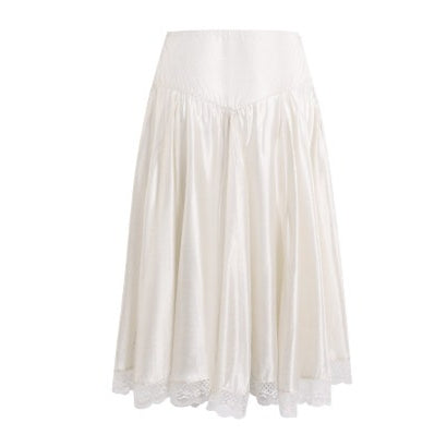 White Tulip Shirt &amp; Midi Skirt Set