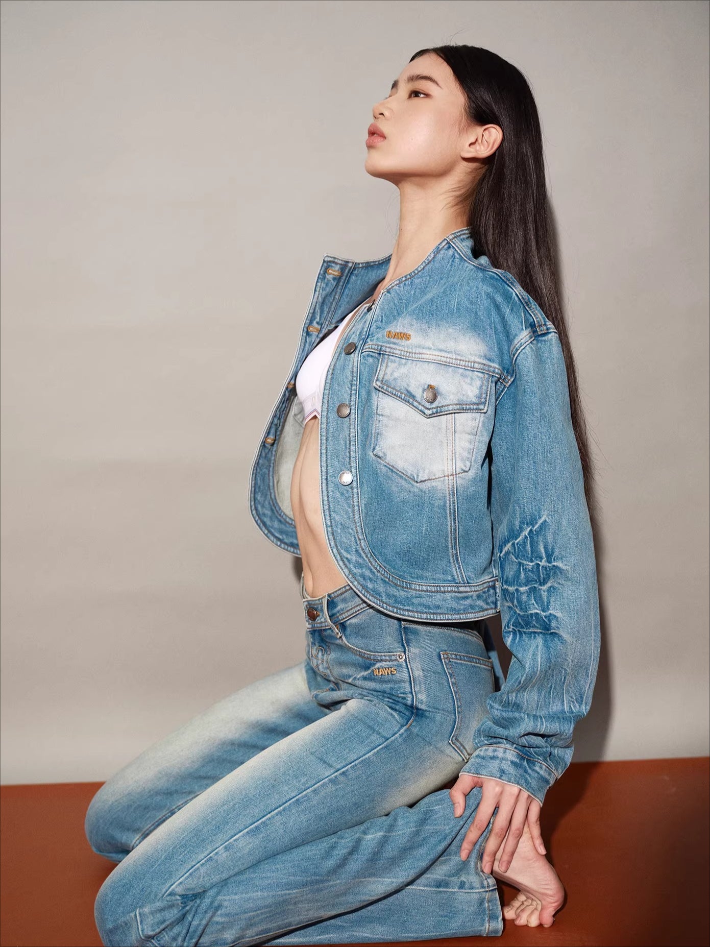 Washed Twill Denim Jacket